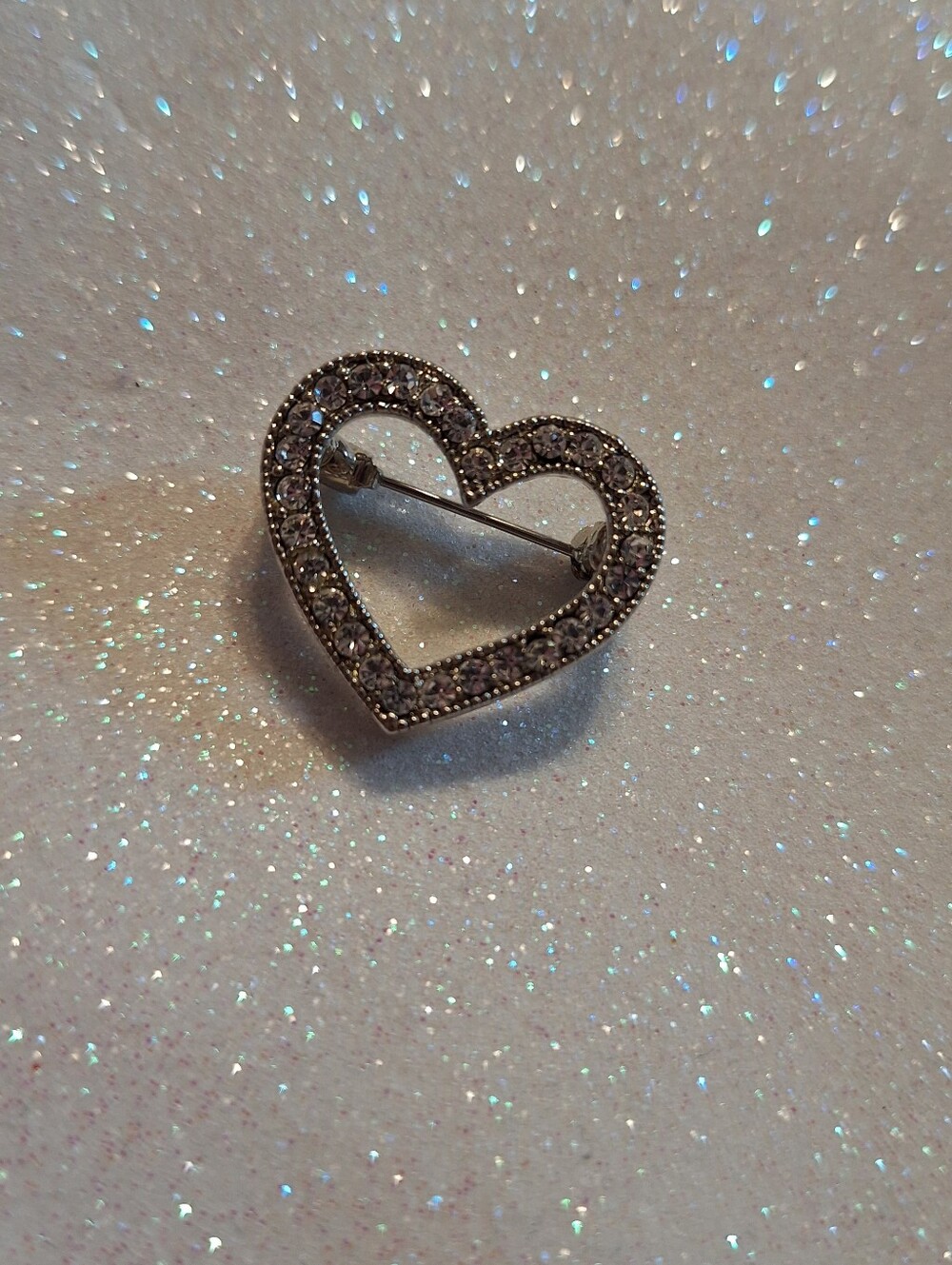 Heart Diamond Costume Jewelry Pin Brooch